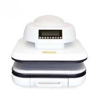 Presse à chaud numérique électrique automatique à plat 15x15 pouces multicolore 110V pour impression de t-shirts et transfert par sublimation
