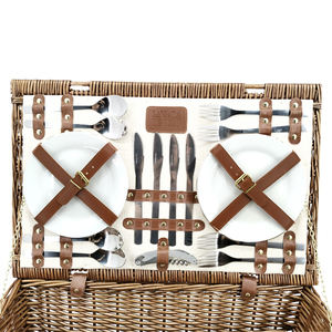 Set <span class=keywords><strong>cestino</strong></span> in <span class=keywords><strong>vimini</strong></span> con coperchio per Picnic Picnic <span class=keywords><strong>cestino</strong></span> isolato cesto picnic - Product Image 3