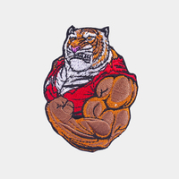 Patch brodé personnalisé avec logo à coudre sur vêtement, applique autocollante thermocollante, grand patch brodé 3D de dessin animé de créateur