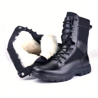 Bottes tactiques pour hommes, hauteur cheville, semelle en caoutchouc, bottes d'entraînement, bottes tactiques avec fermeture à lacets