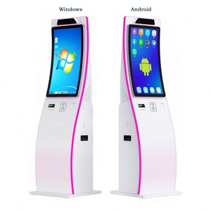 ตู้คีออสก์ขนาด 23.6/32 นิ้ว พร้อมเครื่องอ่านบัตรแบบไร้สัมผัส NFC/RFID เครื่องรับและรีไซเคิลธนบัตร ตู้บริการตนเองแบบ ATM สำหรับคาสิโน - Product Image 2