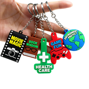 <strong>Custom</strong> Made logo 2D/3D Letter <strong>Shape</strong> Rubber Pvc Key Chain Customised Personalized Soft Silicone <strong>Keychains</strong> for Promotion Gifts - Product Image 6