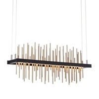 Lampe suspendue à LED minimaliste en métal rectangulaire salle à manger éclairage suspendu lustres et lampes suspendues en métal