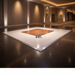 Paneles de Piso para Baile en Blanco y Negro Brillante, Estilo Cuadros, Piso de Madera Contrachapada para Decoración de Bodas - Product Image 4