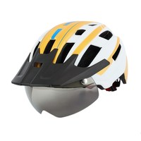 Casque de vélo léger personnalisé avec logo, double usage, avec visière magnétique, respirant, résistant aux chocs, pour VTT et route, sécurité cycliste