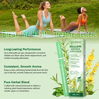 SEFUDUN Stylo Vaporisateur Naturel aux Feuilles de Molène pour Arrêter de Fumer, Diffuseur d'Arômes Ashwagandha, Nettoyage Pulmonaire, Détoxification, Bâtonnet Diffuseur d'Arômes