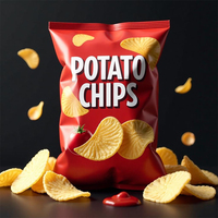 Sacs d'emballage pour chips de pommes de terre, personnalisés, imprimés, pour aliments soufflés, bon marché, 40g 100g, sachets scellés à l'arrière pour snacks