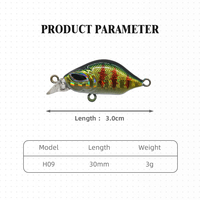 Leurre de pêche coulant 30 mm 3g avec yeux 3D, appât artificiel, matériel de pêche, leurre dur pas cher