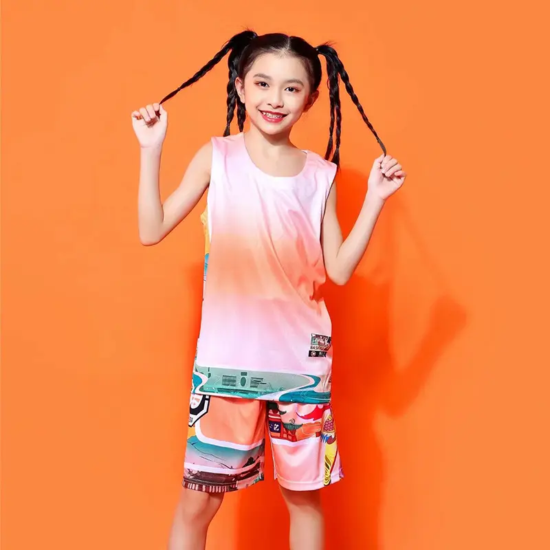 Children's basketball uniforms summer professional training uniforms for boys and girls quick drying sports suits