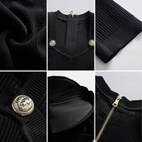 Robe midi en maille à manches courtes pour femme, collection été 2025 – Élégante, couleur unie, boutonnée, col en V, coupe ajustée, extensible, idéale pour le travail ou les soirées décontractées