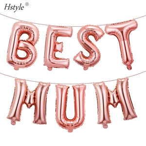 Mothers Day Balloons 16 Inch <strong>BEST</strong> <strong>MUM</strong> Foil Balloons Mothers Day Party Balloons for Happy Mothers Decor Party Supplies ST849 - Product Image 1