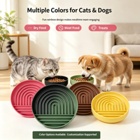 Gamelle anti-étouffement en silicone de qualité alimentaire pour animaux de compagnie, gamelle lente pour chien, gamelle lente pour chat, gamelle labyrinthe pour l'alimentation quotidienne des animaux