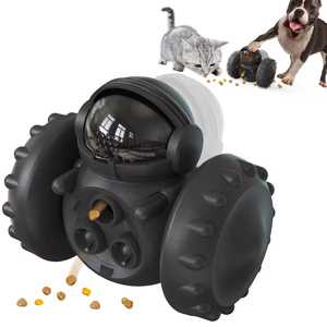 ของเล่นสัตว์เลี้ยงแบบโต้ตอบ BOLE PET ผลิตจากพลาสติกที่เป็นมิตรกับสิ่งแวดล้อม รถหุ่นยนต์ ทนทาน ลูกบอลจ่ายอาหารช้าๆ ของเล่นฝึกสมองสำหรับสุนัข ล้อไล่จับ - Product Image 4