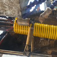 Couleur jaune plastique clair rigide renforcé Helix tuyau tuyau d'admission d'eau pompe à eau Air poudre aspiration tuyau