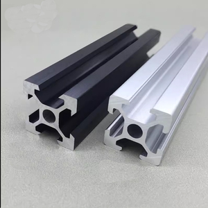 <span class=keywords><strong>Profilé</strong></span> à fente en T en <span class=keywords><strong>aluminium</strong></span> <span class=keywords><strong>noir</strong></span> argenté 2020 <span class=keywords><strong>20x20</strong></span> Extrusion d'<span class=keywords><strong>aluminium</strong></span> 2020 avec services de traitement de soudage par cintrage - Product Image 2