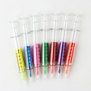 Mới lạ Mini ống tiêm hình tiêm kim <span class=keywords><strong>Highlighter</strong></span> bút 6 màu sắc Nhựa rắn Gel phong cách văn phòng & Trường học sử dụng - Product Image 3