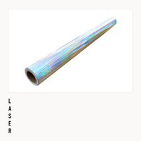 Rouleau de vinyle PVC holographique brillant auto-adhésif imprimable au laser, film éco-solvant, résistant aux UV et à l'eau, matériau publicitaire 1,27 m x 50 m