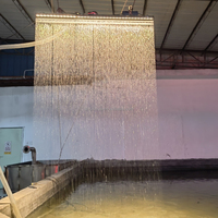 Cortina de Agua Digital Inteligente con Control Digital, Cortina de Luces, Diversas Opciones de Ahorro de Energía, Cascada de Agua Ecológica