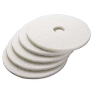 Boardwalk 17\" Diamond <b>Polishing</b> and Buffing <b>Pads</b> White for Concrete Marble Granite and Stone 5/Carton - Product Image 2