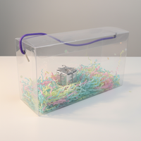 Boîtes cadeaux transparentes en PVC avec poignées, matériaux recyclés, boîte cadeau en PVC personnalisable avec poignée