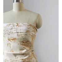 Tela Jacquard Vintage al por Mayor con Efecto Desgastado, Tela de Malla Transparente, Tela de Organza con Textura Desgastada para Vestidos de Diseñador y Proyectos DIY