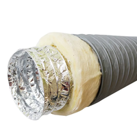 Conduit d'isolation thermique flexible en aluminium avec gaine composite en PVC pour système de ventilation, personnalisable OEM pour gymnases, écoles et sous-sols
