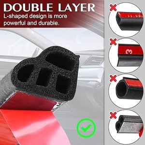 Auto-adhésif en forme de B mousse epdm garniture de bord de porte de voiture avec 3m bande de protection d'étanchéité en caoutchouc coupe-froid - Product Image 6
