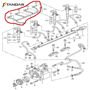 Manguera de Retorno de Fugas de Inyección de Combustible Diésel para Volkswagen Vento <span class=keywords><strong>Passat</strong></span> 03L130235AG/03L130235T - Product Image 4