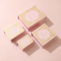 Boîte à bijoux personnalisée avec logo en estampage à chaud, recyclable, en relief, rigide, en forme de livre, avec fermeture magnétique, pour ranger les bagues et les pendentifs