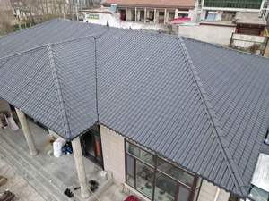 Кровельная плитка из синтетической смолы колониального типа, испанская плитка, гофрированная простая плитка, термостойкая для отелей, виллы, оптовая цена - Product Image 2