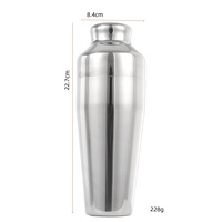 Kit de Barman Professionnel en Acier Inoxydable 700ml – Shaker à Cocktails Style Français avec Support – Vente Directe Usine