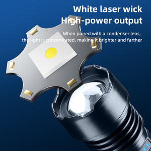 Nueva Linterna LED de Alta Potencia con Luz Lateral, Resistente al Agua, Láser Blanco, Zoom Ajustable, Duradera, para Camping - Product Image 3