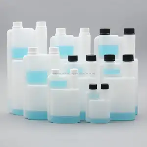 1 л мерная пластиковая дозирующая бутылка с двойным горлышком и крышкой с защитой от вскрытия