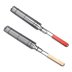 Panier de cuisson pour barbecue extérieur en gros avec poignée longue, filet de grillade antiadhésif, outils de barbecue - Product Image 1
