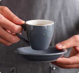 Tasse à expresso en porcelaine de qualité professionnelle avec soucoupe, tasse à expresso 80 ml (2,7 oz), couleurs vives assorties - Product Image 4
