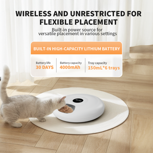 Durevole WIFI Smart automatico alimentatore eco-friendly plastica Dispenser Timer per cani 6 pasti per cibo umido secco per animali domestici - Product Image 4