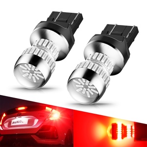 AUXITO T20 7443 7444 54SMD หลอดไฟ LED สัญญาณไฟเลี้ยวด้านหลังสีแดงบริสุทธิ์ซุปเปอร์ไบรท์แพ็ค 2 ชิ้น - Product Image 5