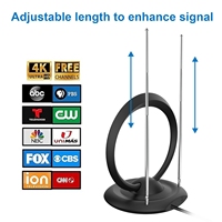 ANTUKO Antenne TV numérique HD 4K d'intérieur à bonnes performances, prix d'usine, avec amplificateur, certifiée CE/FCC