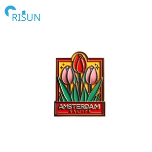 Fabricación Metal esmalte holandés Países Bajos Amsterdam Pin insignia personalizado Amsterdam tulipanes solapa Pin Amsterdam edificios Pin broche - Product Image 6