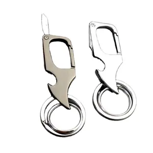 Creative key chain Portable bottle opener upscale men's multi-function key ring metal pendant accessories