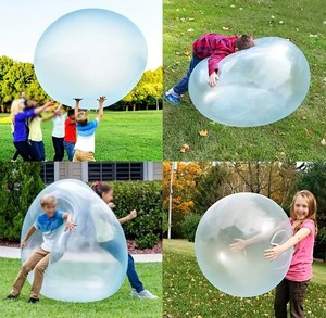 Ballon à bulles d'été, jouet amusant, ballon en caoutchouc souple gonflable, ballon de plage en gelée, pour fête en plein air ou en intérieur, ballon à bulles rempli d'eau - Product Image 3