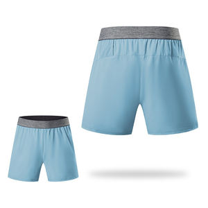 Pantalones cortos de compresión elásticos sin costuras para hombre para correr con paneles de ventilación de malla - Product Image 4