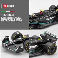 Voitures miniatures Bburago 1:43 2022/2023 F1, modèles de voitures en métal, roues Mercedes AMG Hot Bull Fer Ari Mclaren ALPINE Alfa Romeo, jouets pour garçons