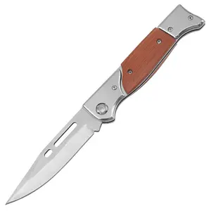 Vintage rusya CCCP sovyet 3.86 "damla noktası Blade başparmak yuvası açık Padauk kolu ölçekler olmayan kilitleme katlanır bıçak