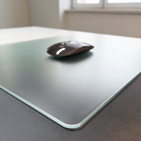 Tapis de souris en verre trempé de haute qualité 3 mm avec base en caoutchouc lisse antidérapante 2026 pour le jeu et le bureau