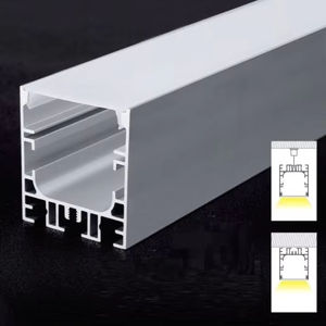 SDW3842M lampada lineare pendente profilo <span class=keywords><strong>LED</strong></span> 38MM <span class=keywords><strong>X</strong></span> 42MM, SET con copertura opale/lente in cristallo - Product Image 1