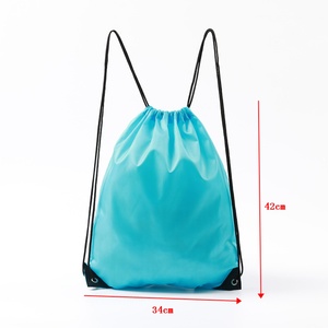 Sac à cordon en polyester vierge à prix d'usine en gros, sac à dos à cordon avec impression de logo personnalisé - Product Image 2