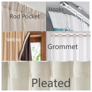 Cortinas transparentes de bolsillo con barra de estilo francés de alta calidad para decoración de dormitorio - Product Image 4