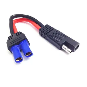 Groothandel 10awg Sae 2pin Connector Naar Ec5 Connector Automatische Batterij Kabel Stroomkabel Voor Zonnepaneel 0.1M