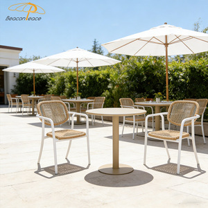 Ensemble <span class=keywords><strong>de</strong></span> table et 2 chaises <span class=keywords><strong>de</strong></span> <span class=keywords><strong>jardin</strong></span> en aluminium <span class=keywords><strong>de</strong></span> style nordique pour café, restaurant, bistrot - Product Image 2